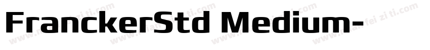 FranckerStd Medium字体转换